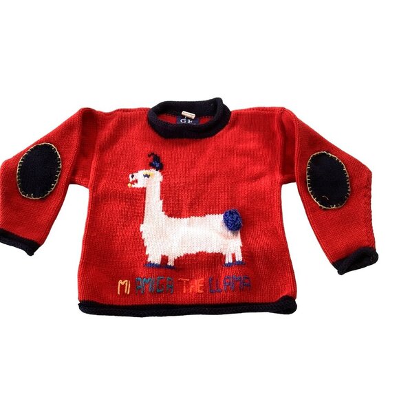GF Collection Boys/Girls Sweater Made in Peru Size 4 Lama - Picture 1 of 10